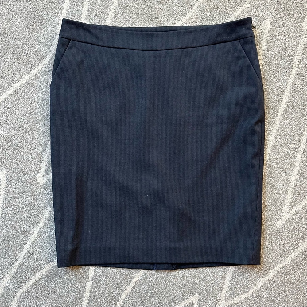 Mexx Navy Blue Micro Pinstripe Pencil Skirt
